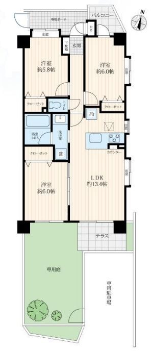 セレナハイム西浦和 間取図・土地図