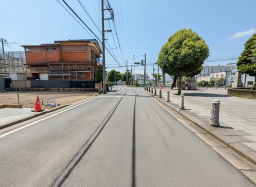 戸田市川岸３丁目新築戸建　全3棟　B号棟 現地写真（前面道路含む現地写真）