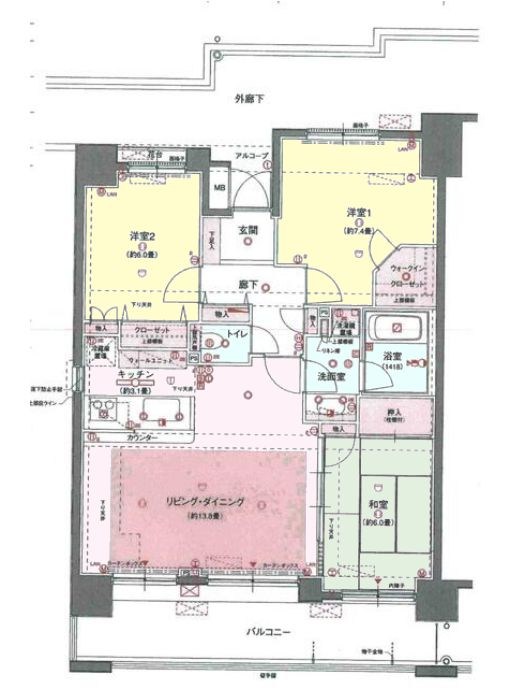 ロータリーパレス浦和西 間取図・土地図