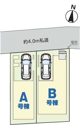 さいたま市南区辻５丁目新築戸建　全2棟　B号棟 全体区画図