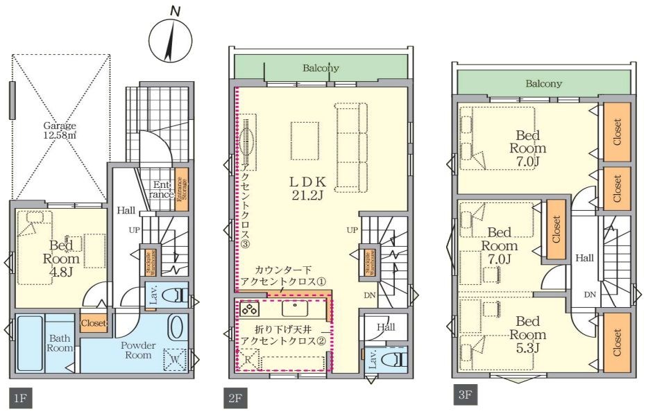 さいたま市南区辻２丁目新築戸建　全1棟 間取図・土地図
