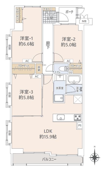 コスモ戸田ピアハイツ 間取図・土地図