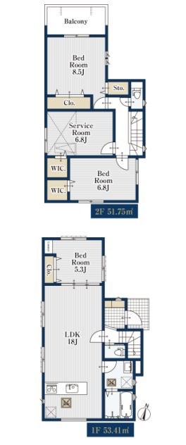 さいたま市南区四谷２丁目新築戸建　全1棟 間取図・土地図