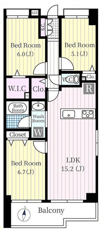 ライオンズマンション南浦和第３ 間取図・土地図