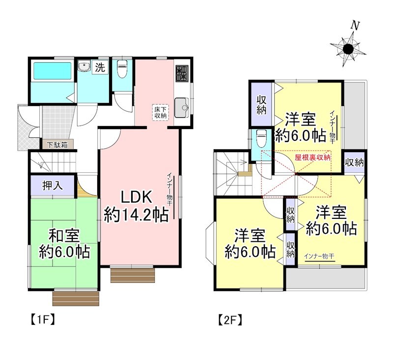 戸田市新曽南2丁目 中古戸建 間取図・土地図