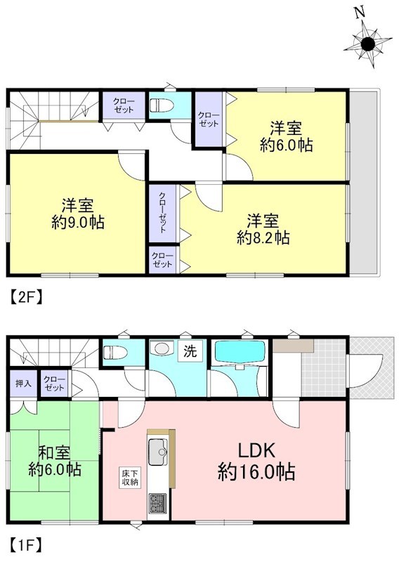 さいたま市桜区栄和6丁目中古戸建 間取図・土地図