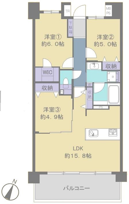 イニシア南浦和 間取図・土地図