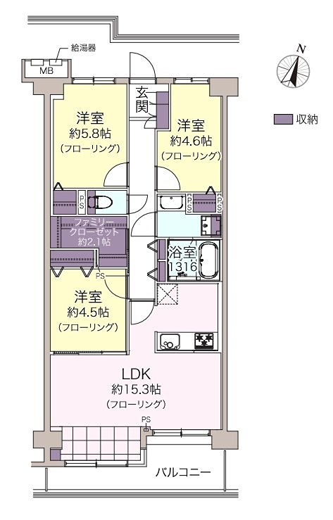 ベルクール南浦和 間取図・土地図
