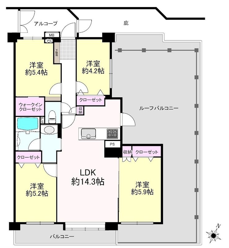 イトーピア武蔵浦和 間取図・土地図