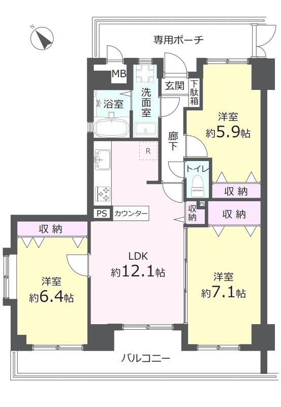 ネスト北浦和ステーションフロント 間取図・土地図