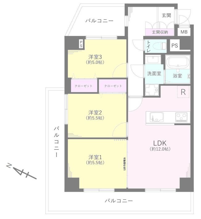 蕨セントラルハイツ 間取図・土地図