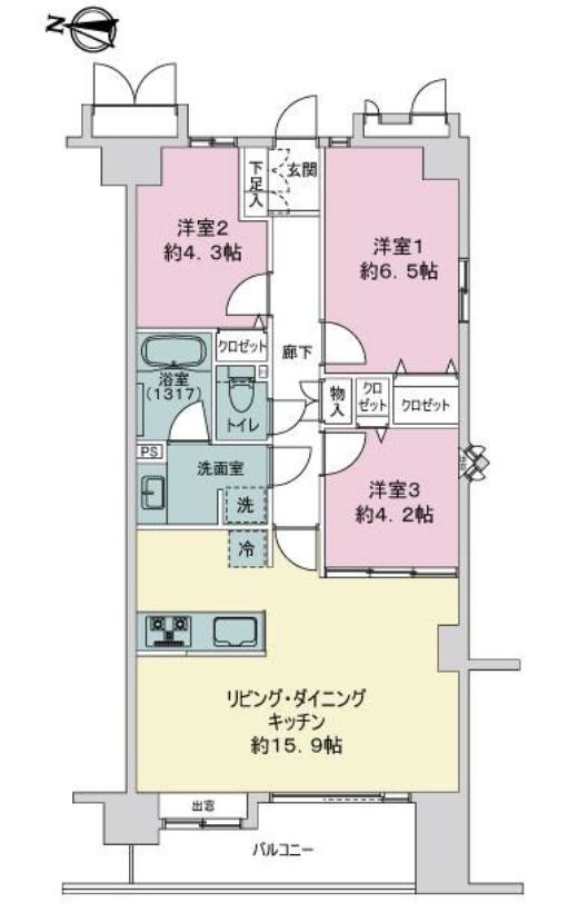 サンヴェール浦和常盤 間取図・土地図
