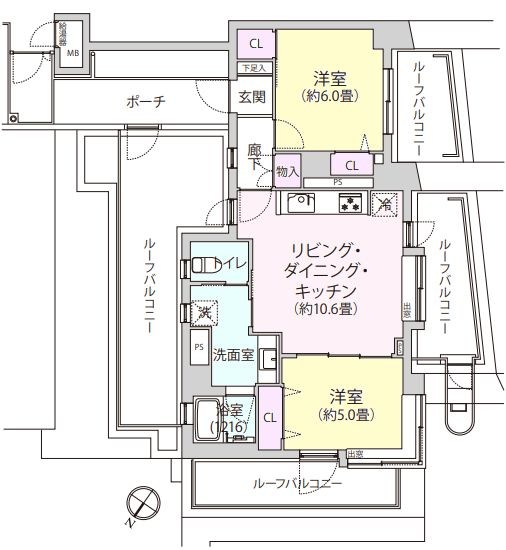 北浦和サニーコート 間取図・土地図