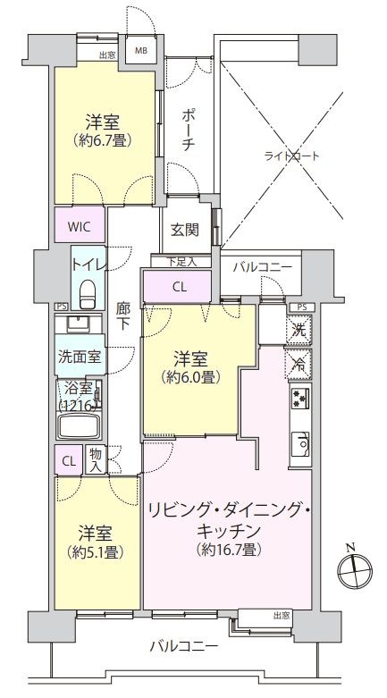 グレースコート戸田公園 間取図・土地図