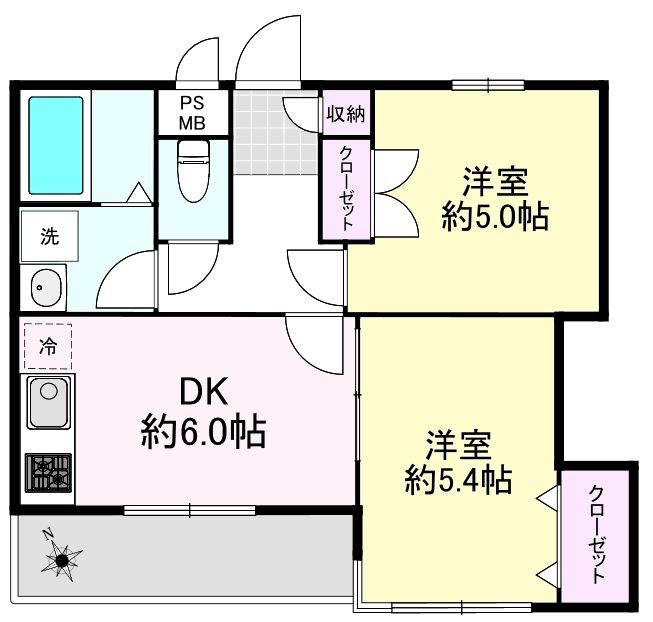 セザール戸田 間取図・土地図