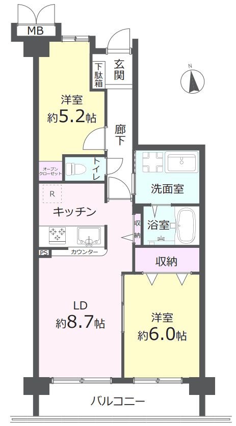 メイツ南浦和 間取図・土地図