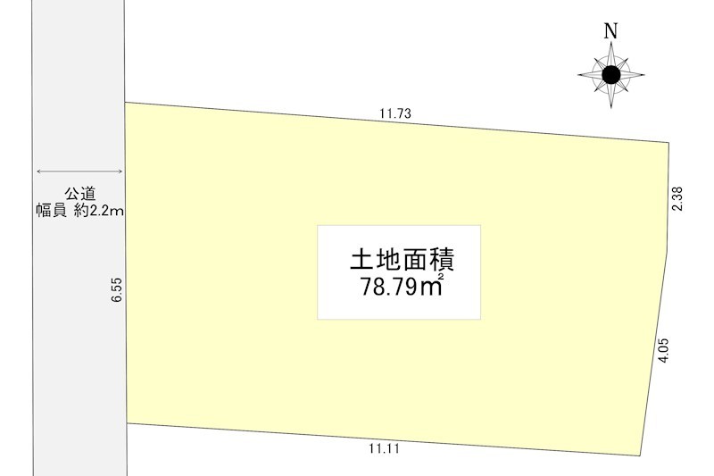 蕨市中央5丁目 売地 間取図・土地図