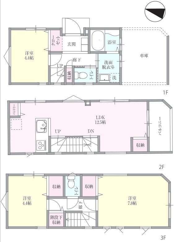 さいたま市浦和区本太５丁目中古戸建 間取図・土地図