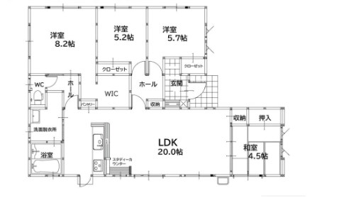 小倉南区葛原3丁目3期1号棟 間取図・土地図