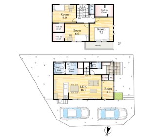 小倉南区下曽根4丁目7号地 間取図・土地図
