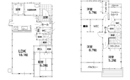 小倉北区南丘1丁目1期1号棟 間取図・土地図