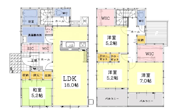 小倉南区横代北町4丁目3期1号棟 間取図・土地図