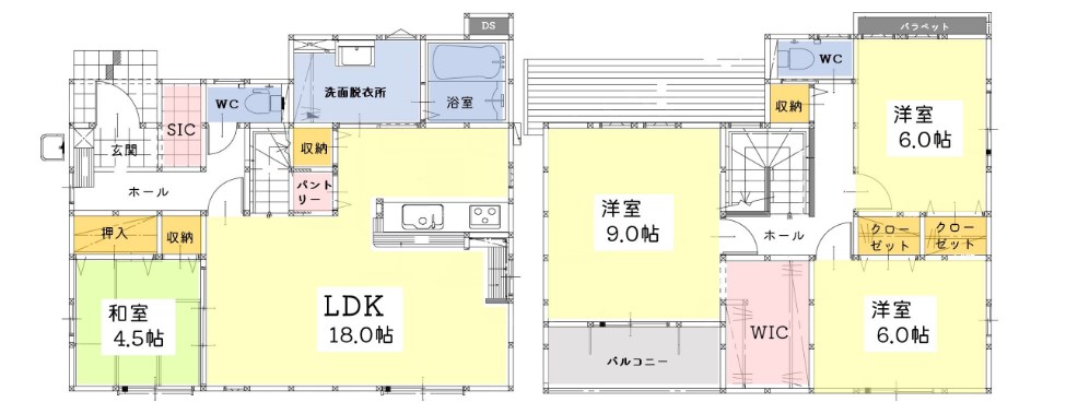 小倉南区山手1丁目2期1号棟 間取図・土地図