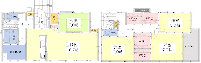 小倉南区星和台2丁目3期3号棟 間取図・土地図