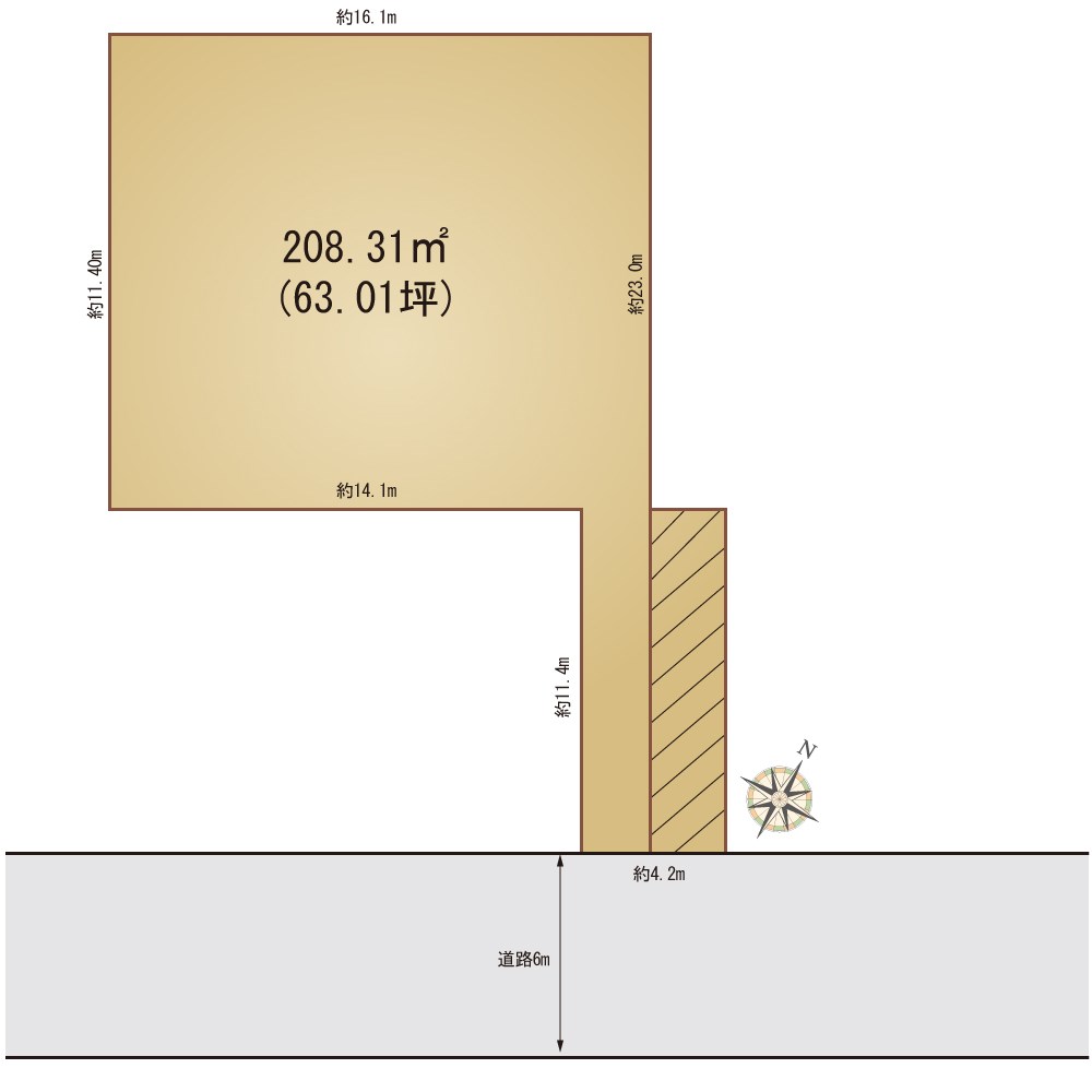 新石山3売地 間取り図