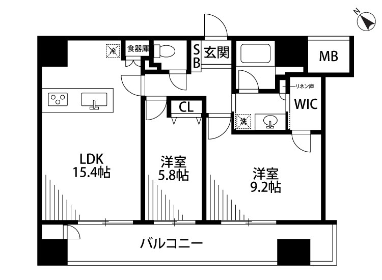 ザ・プレミア新潟萬代橋 間取り図