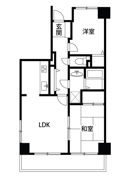 サーパス小針が丘 601号室 間取り図