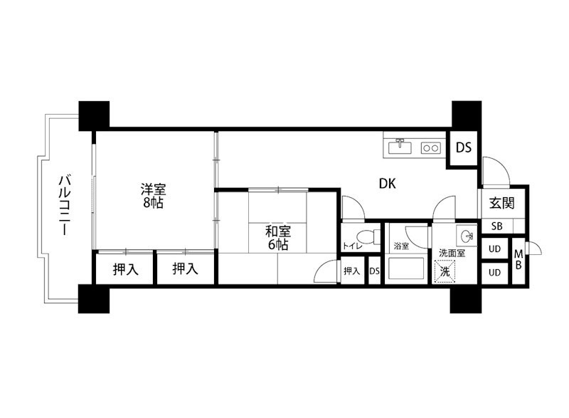 西堀セントラルハイツ 502号室 間取り図