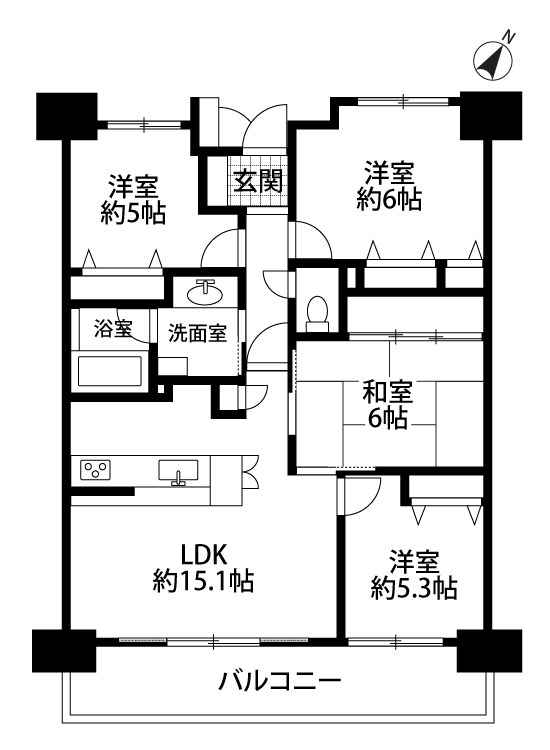 サーパス小針中央 間取り図