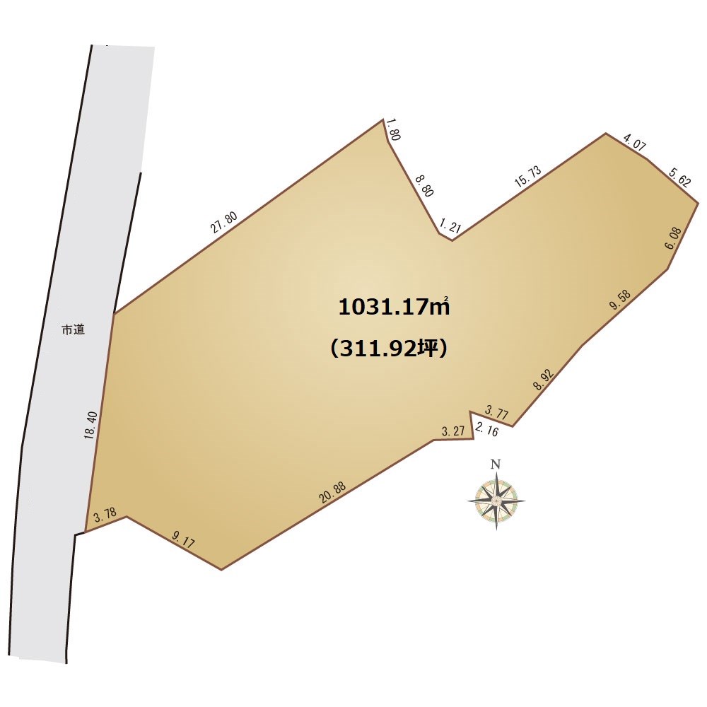 秋葉区新町一丁目売地 間取り図