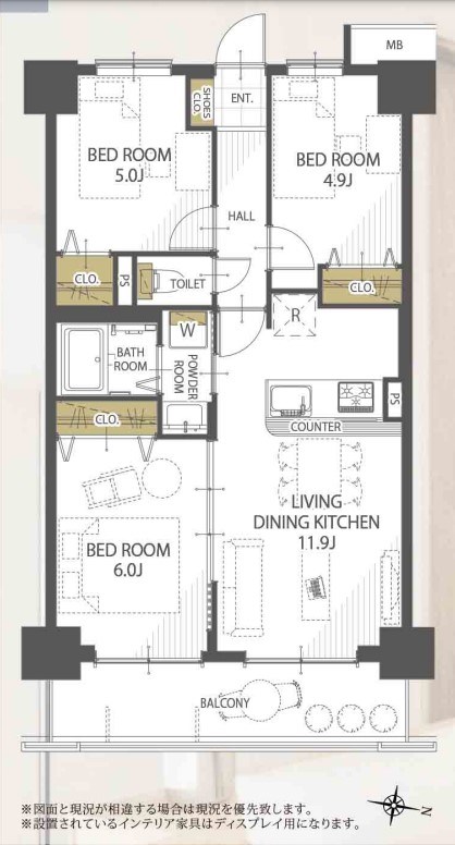 ダイアパレスシアース万代東棟 313号室 間取り図