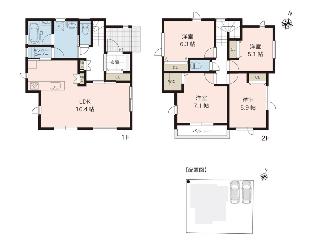 東区船江町1丁目(C棟)  間取り図