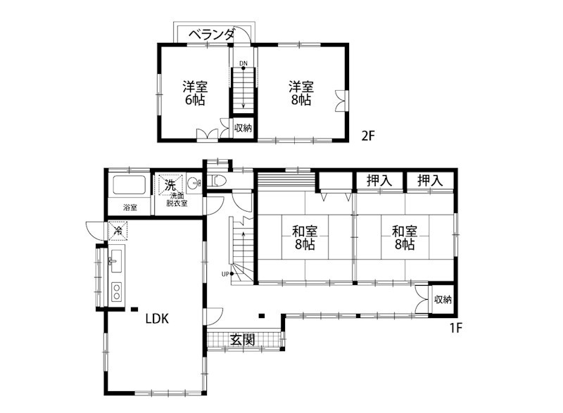 亀田四ツ興野１丁目中古住宅 間取り図