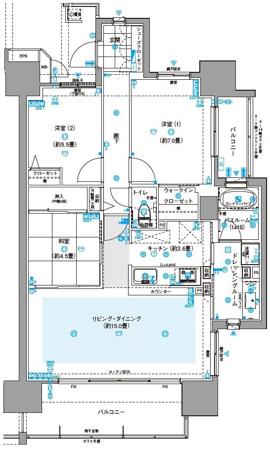 サーパス新潟駅南 604号室 間取り図