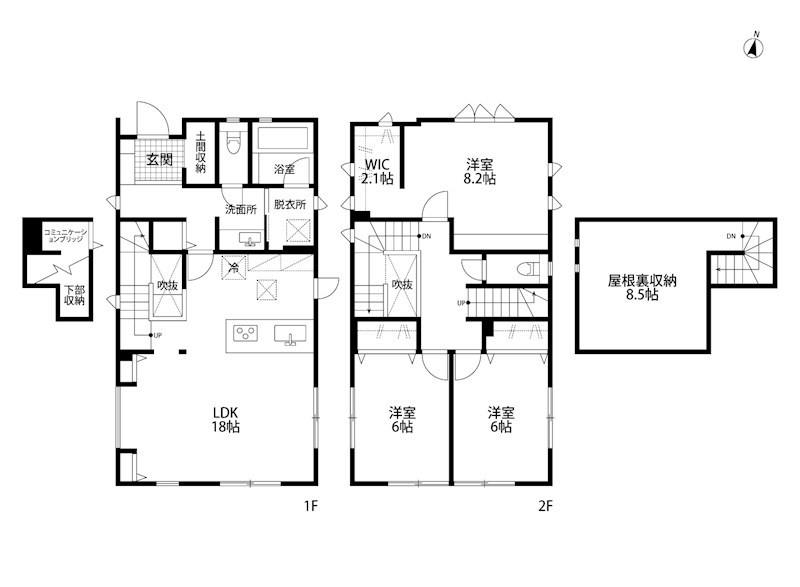 スマート・ワンシティ河渡新町4号棟 間取り図