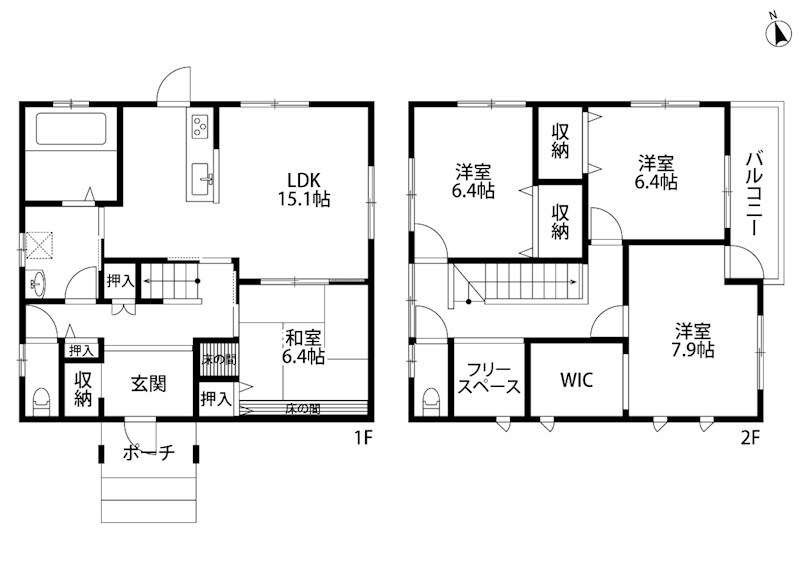 西区新通南2丁目戸建 間取り図