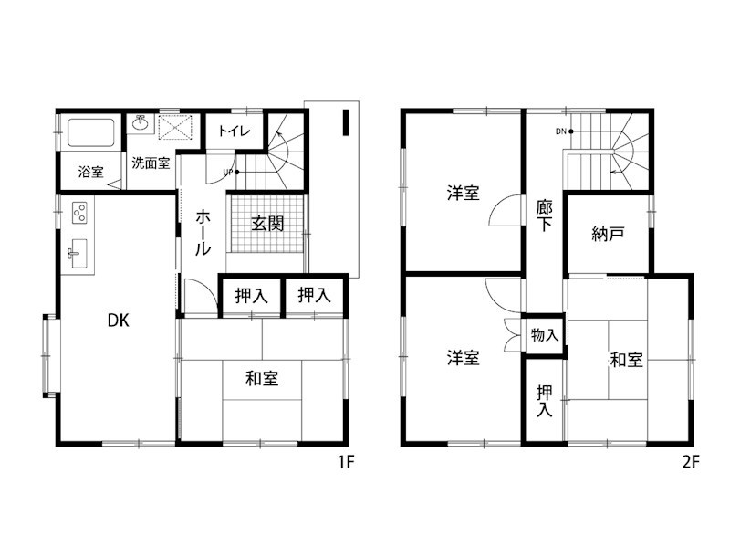江南区城所1丁目中古住宅 間取り図