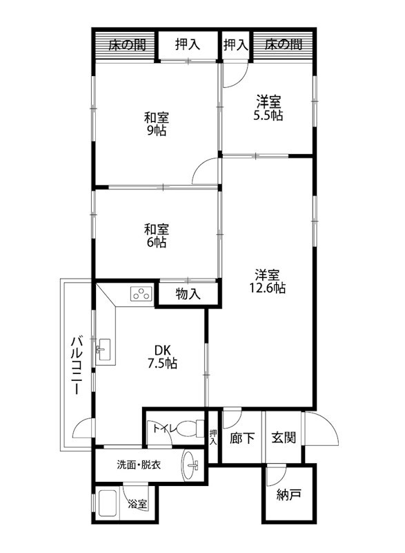 マンションロビン 403号室 間取り図