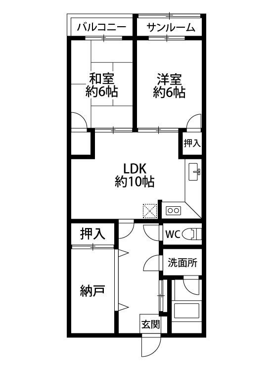 マンションアイビス 311号室 間取り図