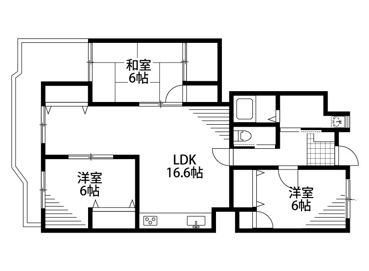 駅南ハイツ 間取り図