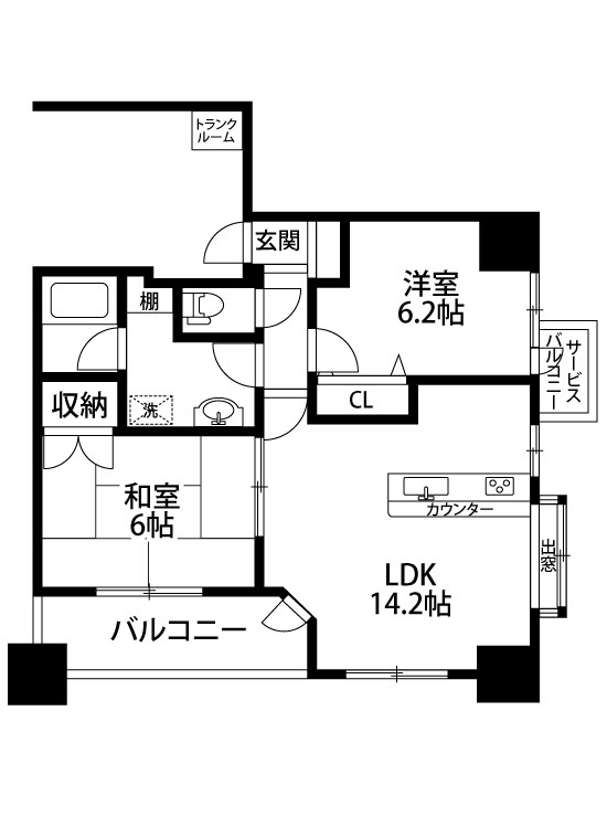 Dクラディア米山 間取り図