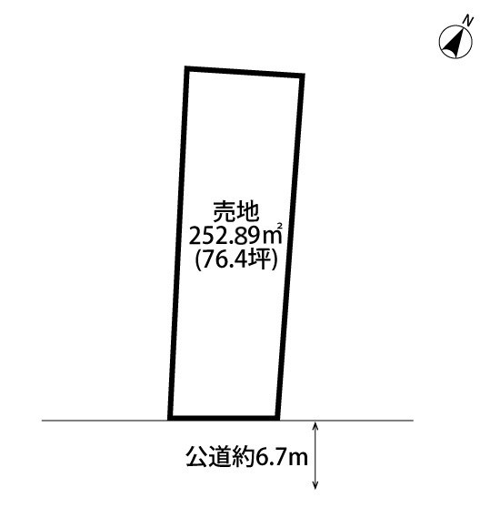 四ツ屋町１丁目売地（四ツ屋町ガレージ） 間取り図