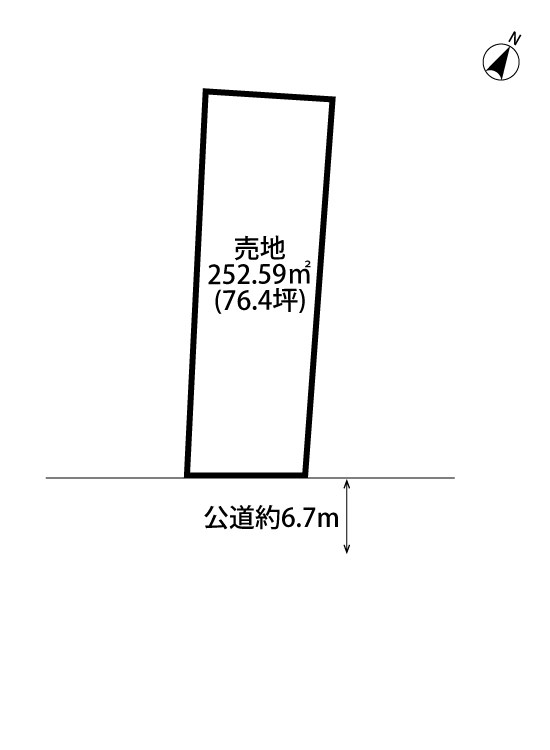 四ツ屋町１丁目売地（四ツ屋町ガレージ） 間取り図