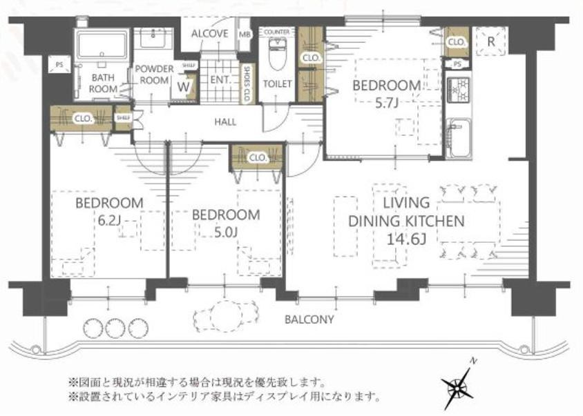 ダイアパレス南笹口 1204号室 間取り図