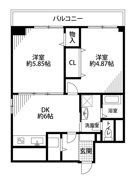 古町ツインタワーハイツ 間取り図