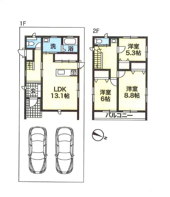 西区寺尾上新築戸建 間取り図